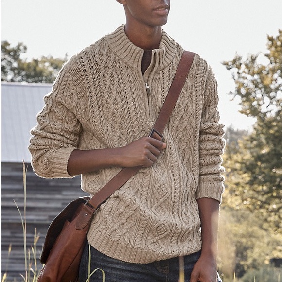 Men’s Cable 1/4 Zip Sweater